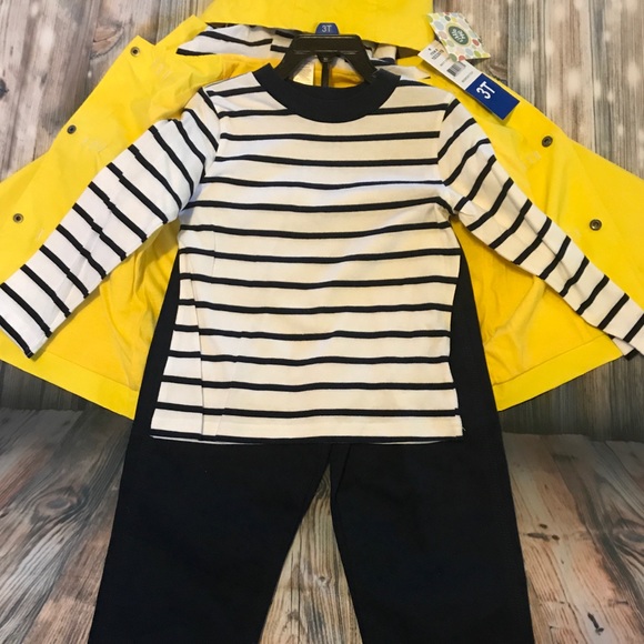 NWT LITTLE ME Boys raincoat, shirt & pants 3T - Picture 4 of 5